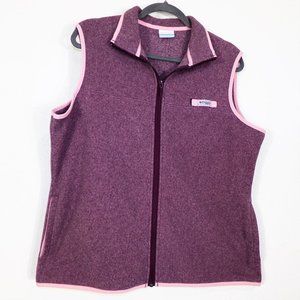Columbia women's PFG performance fleece best mauve pink size XL zipper front